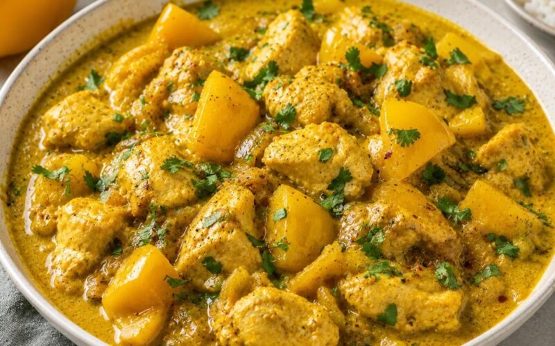 Yellow Bell Pepper Chicken Curry