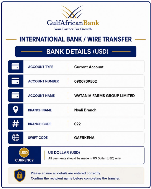 Gulf African Bank — International Wire Transfer (USD) Details